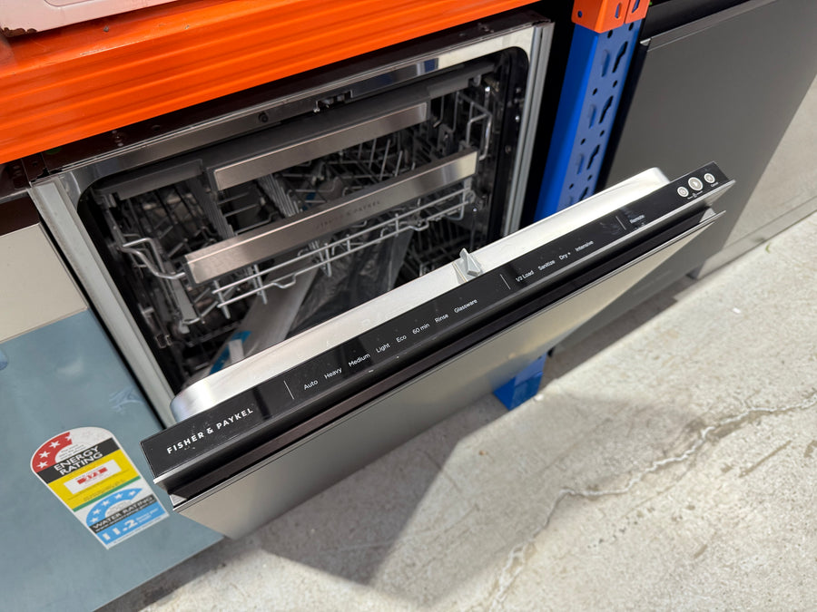 Factory second FISHER PAYKEL SERIES 7 TALL BUILT UNDER DISHWASHER WITH SANITISE BLACK DW60UZT4B2 - Second Hand Appliances Geebung
