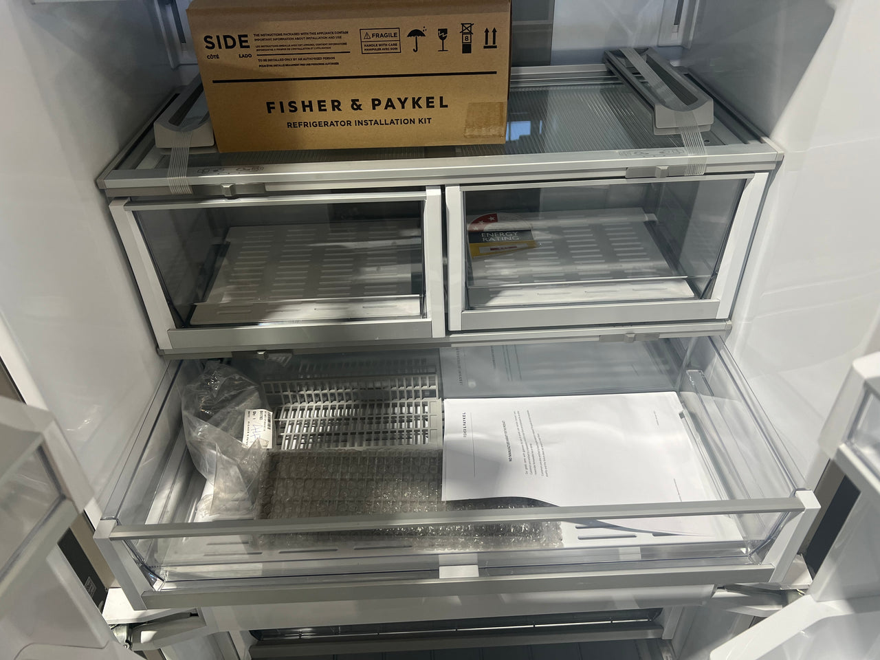 Factory second FISHER & PAYKEL SERIES 7 INTEGRATED FRENCH DOOR REFRIGERATOR FREEZER, 80CM RS80A1 - Second Hand Appliances Geebung