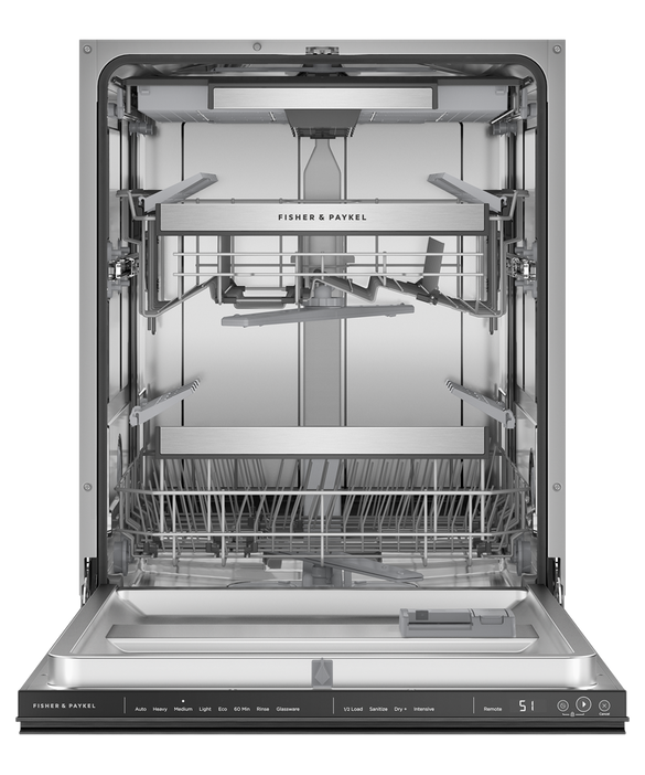 Factory second FISHER & PAYKEL SERIES 7 TALL BUILT UNDER DISHWASHER WITH SANITISE BLACK DW60UZT4B2 - Second Hand Appliances Geebung