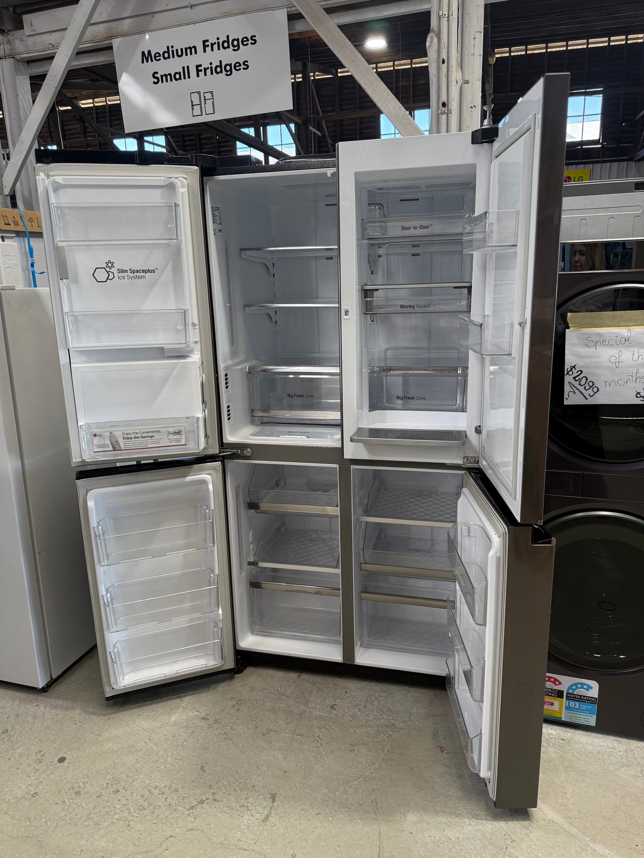 Factory second Factory second LG 708 L French Door Refrigerator – Matte Black Stainless Steel, Door-in-Door® GF-D708BSL - Second Hand Appliances Geebung