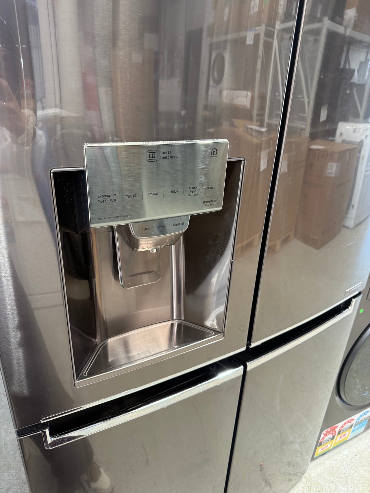 Factory second Factory second LG 708 L French Door Refrigerator – Matte Black Stainless Steel, Door-in-Door® GF-D708BSL - Second Hand Appliances Geebung