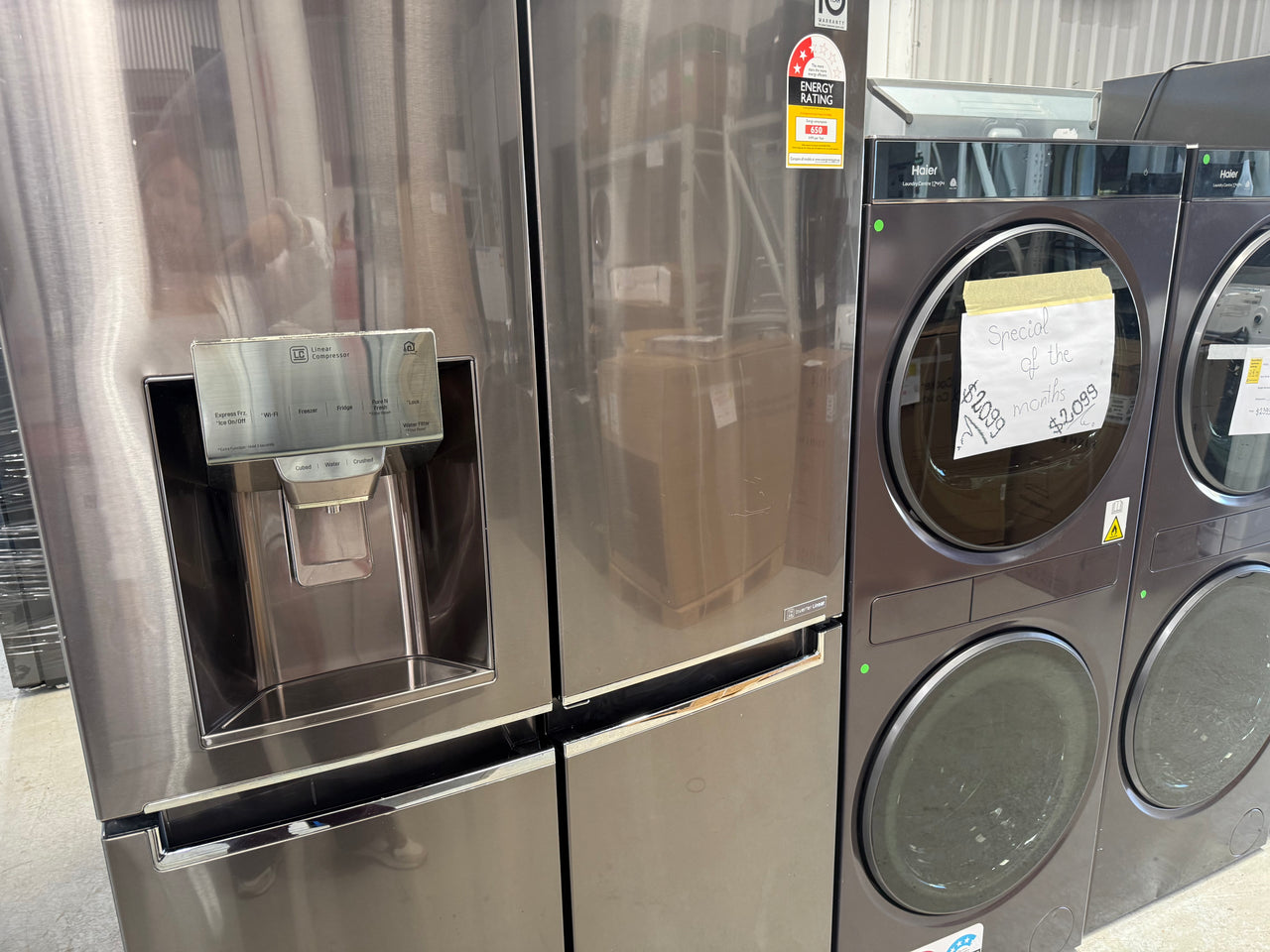 Factory second Factory second LG 708 L French Door Refrigerator – Matte Black Stainless Steel, Door-in-Door® GF-D708BSL - Second Hand Appliances Geebung