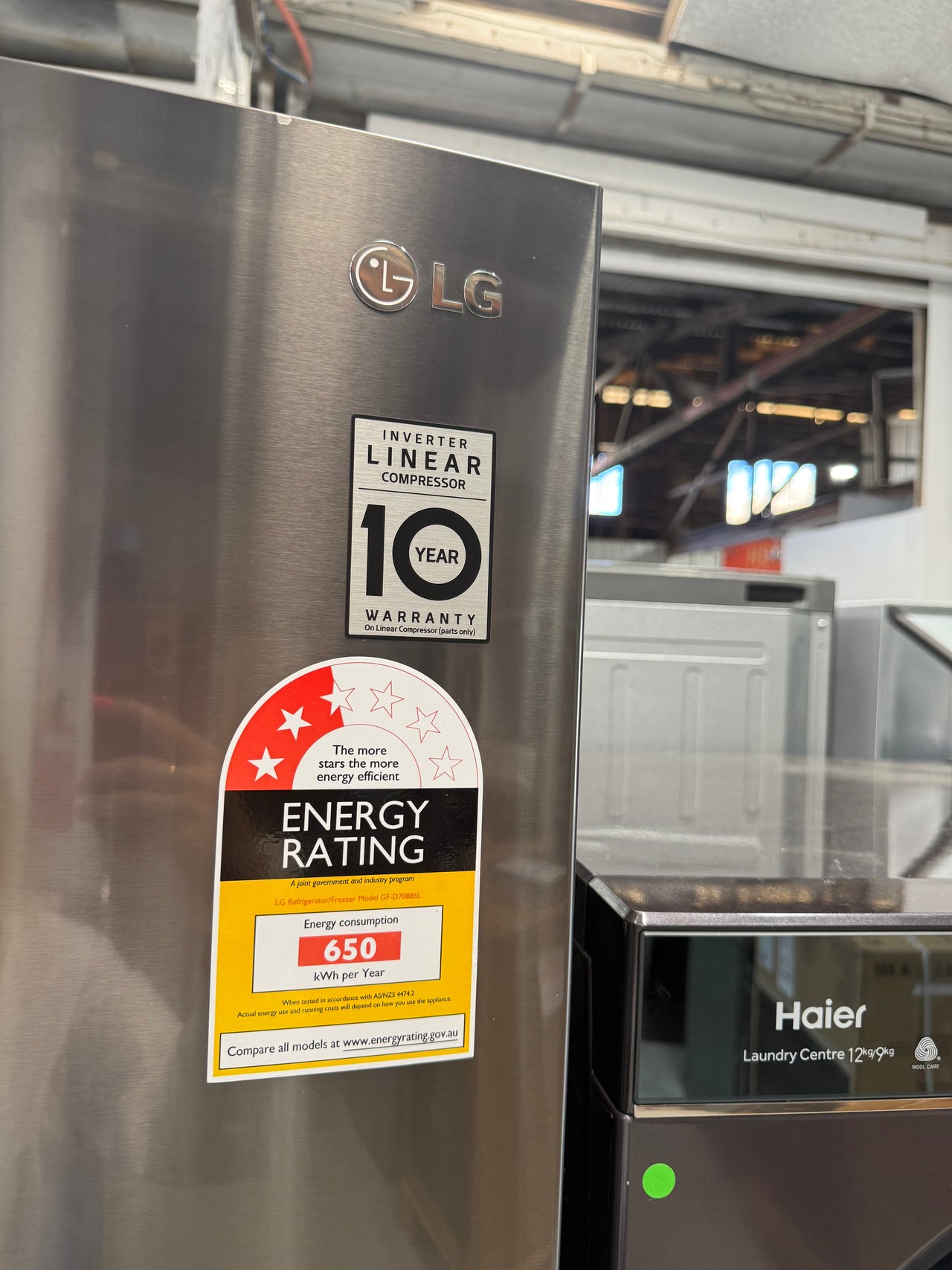 Factory second Factory second LG 708 L French Door Refrigerator – Matte Black Stainless Steel, Door-in-Door® GF-D708BSL - Second Hand Appliances Geebung