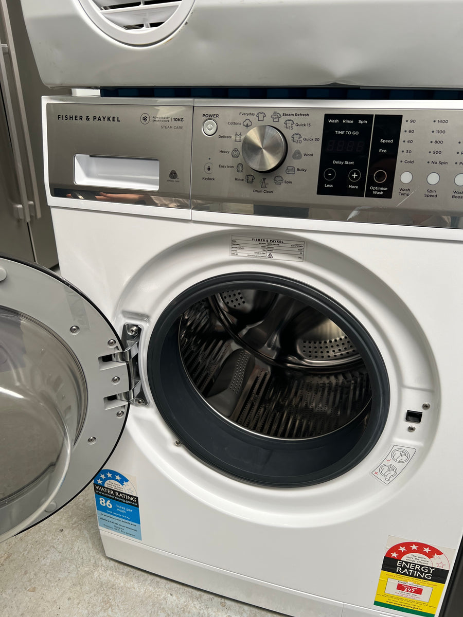 Factory second Fisher&Paykel 10kg Front Load Washer with SteamRefresh  WH1060P3 - Second Hand Appliances Geebung