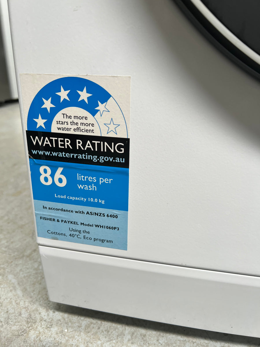 Factory second Fisher&Paykel 10kg Front Load Washer with SteamRefresh  WH1060P3 - Second Hand Appliances Geebung