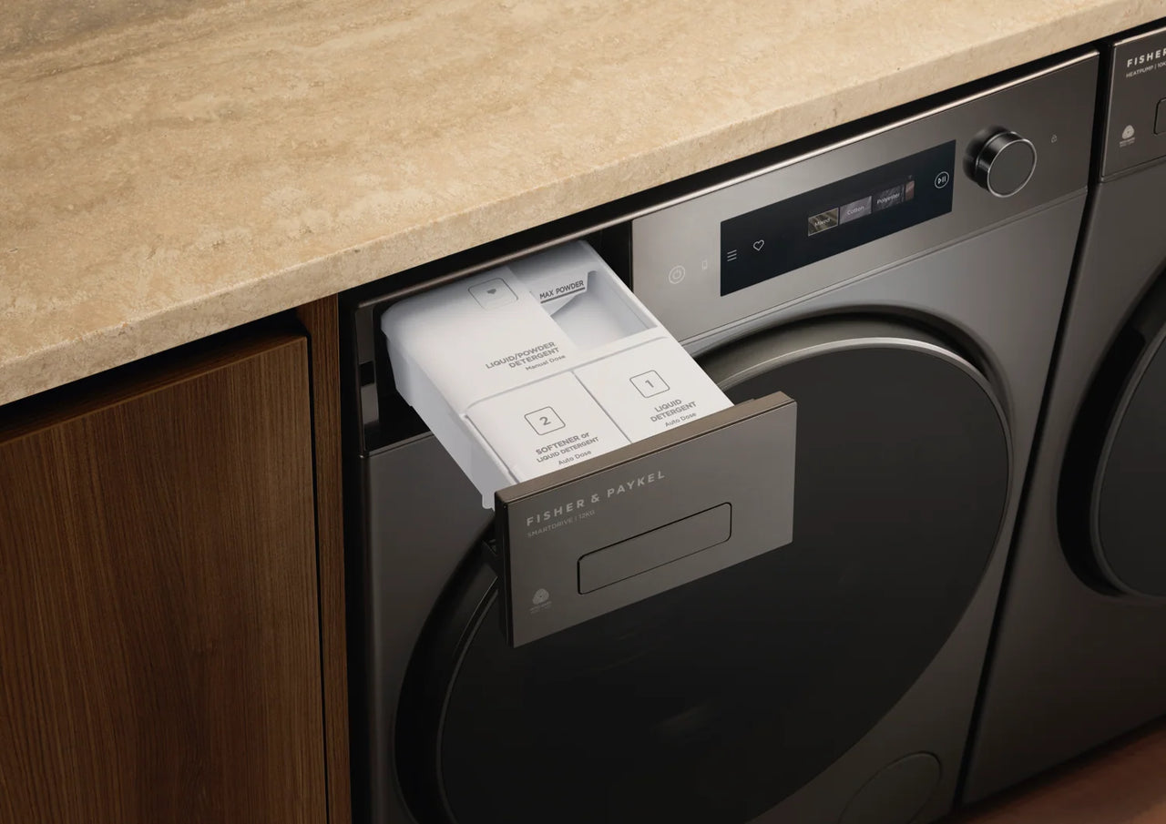 Factory second Fisher & Paykel 10kg Front Load Washing Machine with FlexiDose™ – Graphite WH1060DG5 - Second Hand Appliances Geebung
