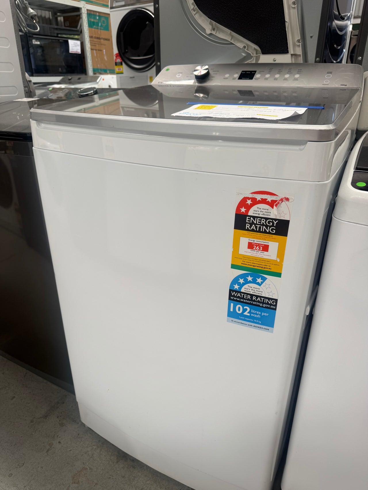 Factory second Fisher & Paykel 10kg Series 5 Top Load Washing Machine – WL1064G1 - Second Hand Appliances Geebung