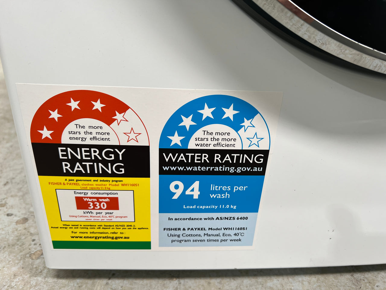 Factory second Fisher & Paykel 11kg Front Load Washer WH1160S1 - Second Hand Appliances Geebung