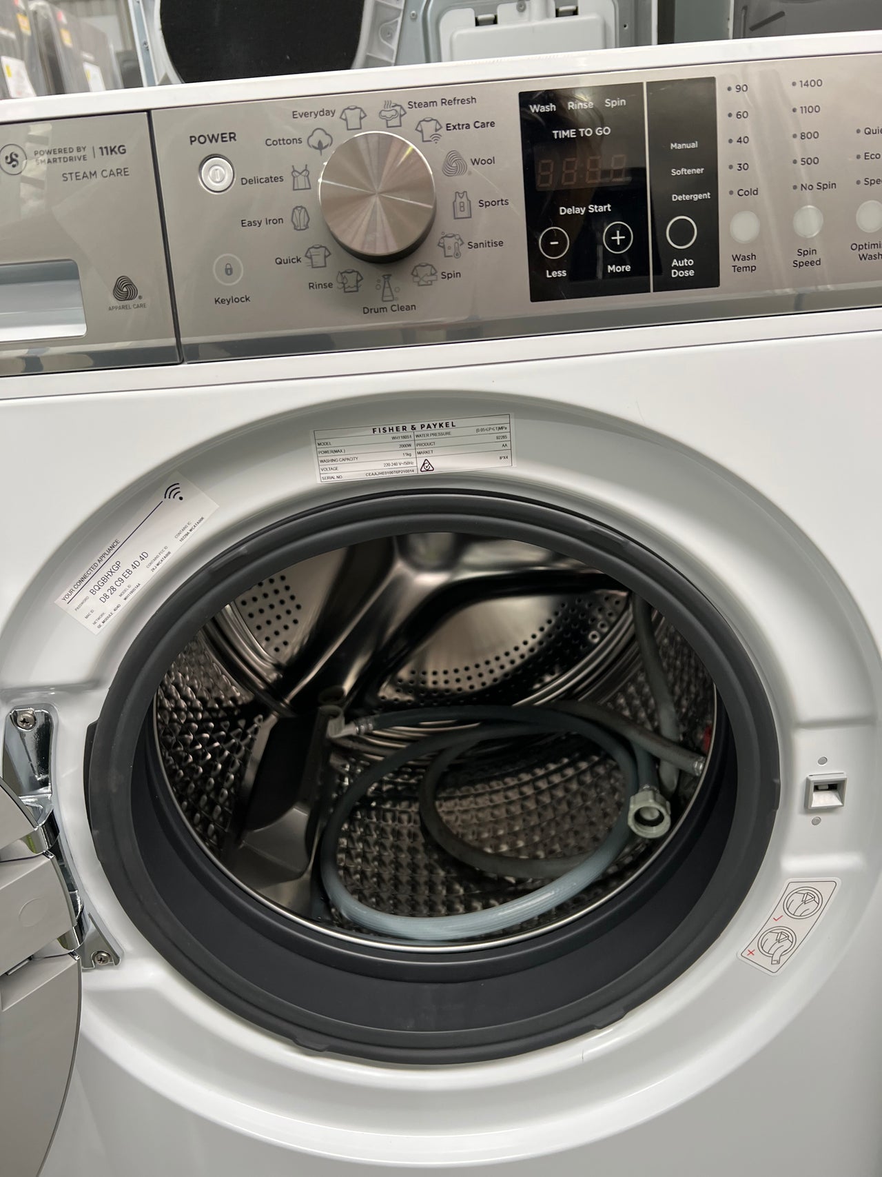Factory second Fisher & Paykel 11kg Front Load Washer WH1160S1 - Second Hand Appliances Geebung