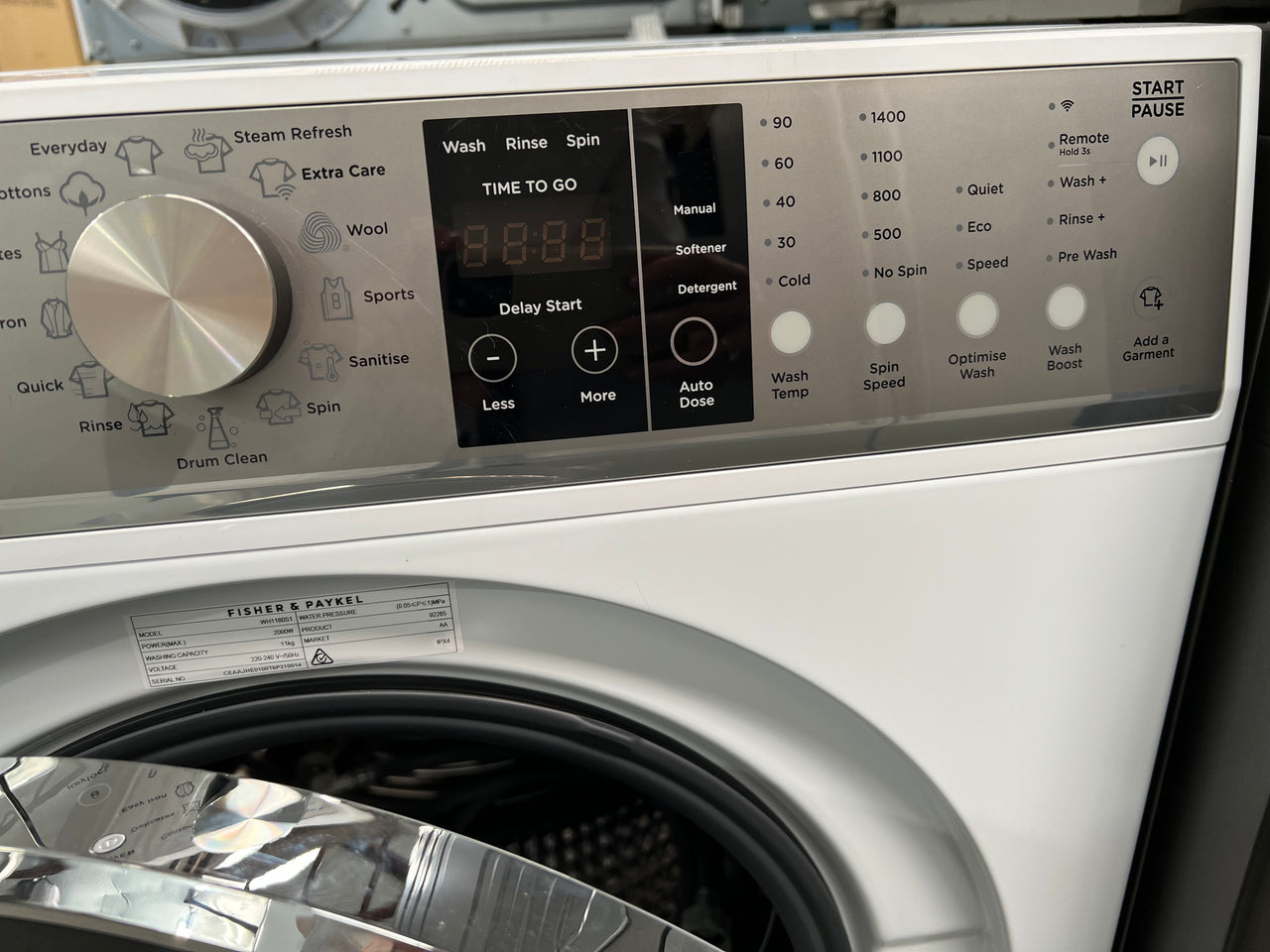 Factory second Fisher & Paykel 11kg Front Load Washer WH1160S1 - Second Hand Appliances Geebung