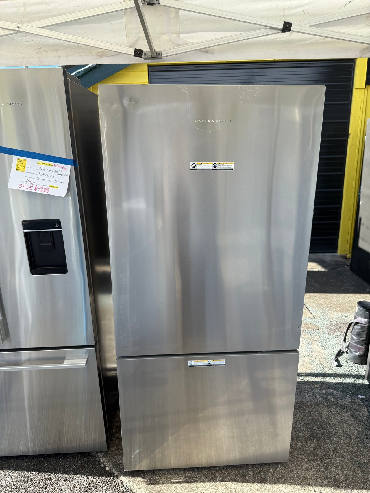 Factory second Fisher & Paykel 494L Bottom Mount Refrigerator  Model: RF522BLPX6 - Second Hand Appliances Geebung