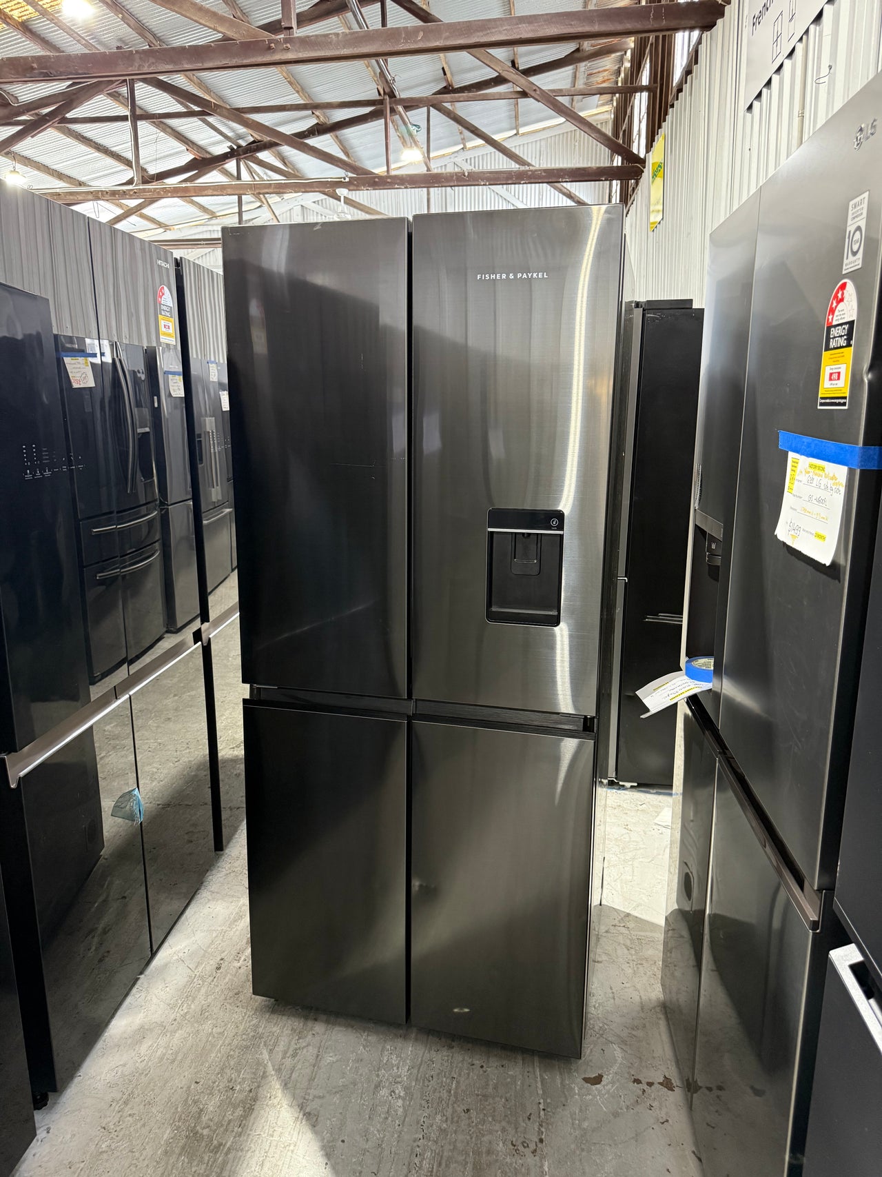 Factory second Fisher & Paykel 498L Quad Door Refrigerator Model:RF500QNUB1 - Second Hand Appliances Geebung