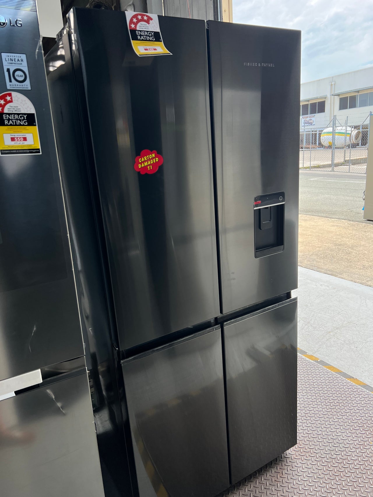 Factory second/ Carton damaged Fisher & Paykel 498L Quad Door Refrigerator RF500QNUB1 - Second Hand Appliances Geebung