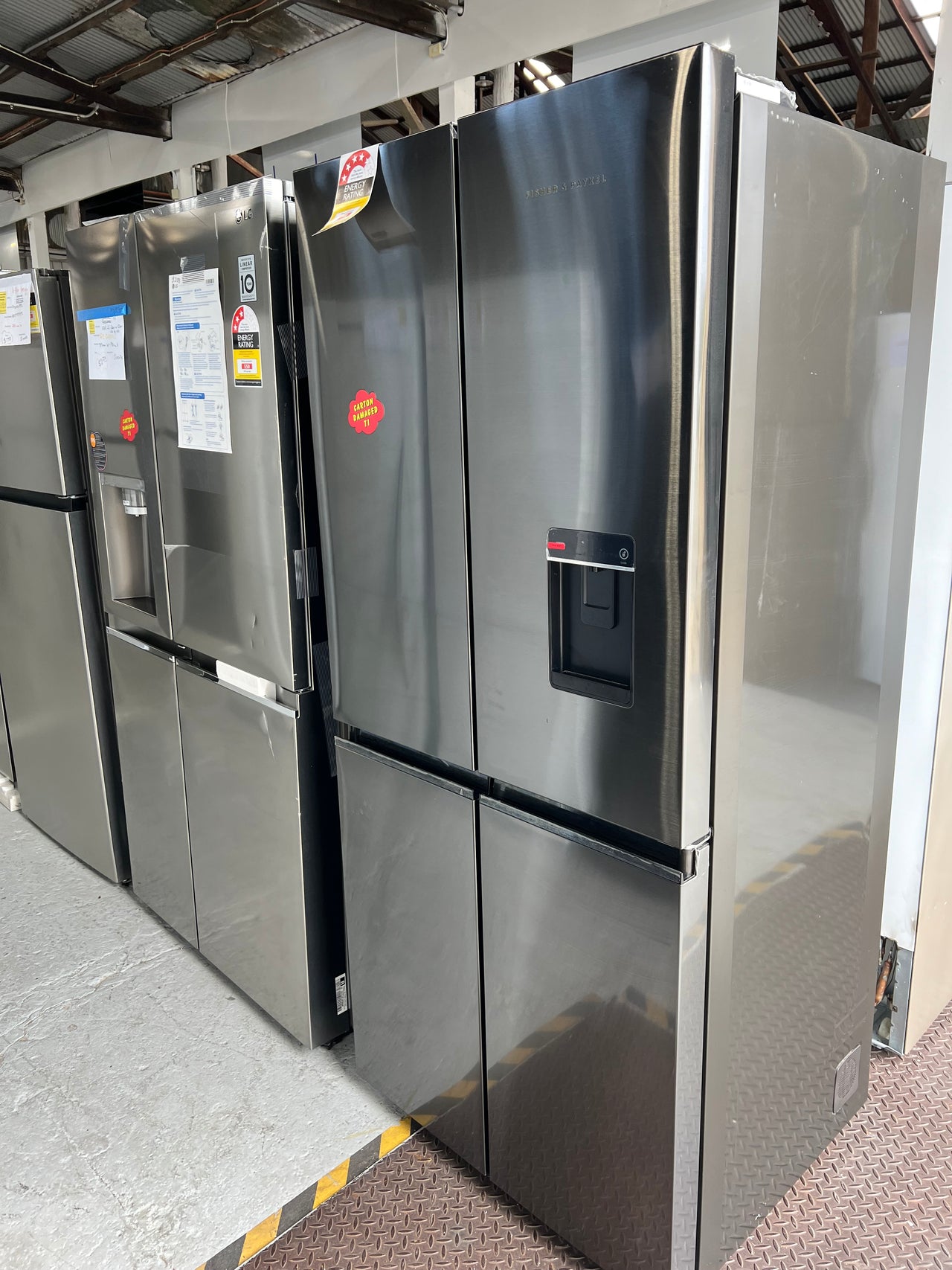 Factory second/ Carton damaged Fisher & Paykel 498L Quad Door Refrigerator RF500QNUB1 - Second Hand Appliances Geebung