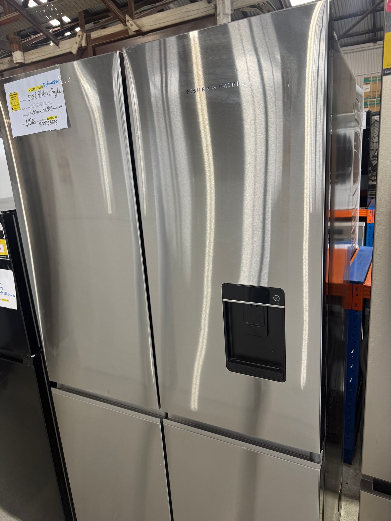 Factory second Fisher & Paykel 538L Quad Door Refrigerator – RF605QNUVX1 - Second Hand Appliances Geebung