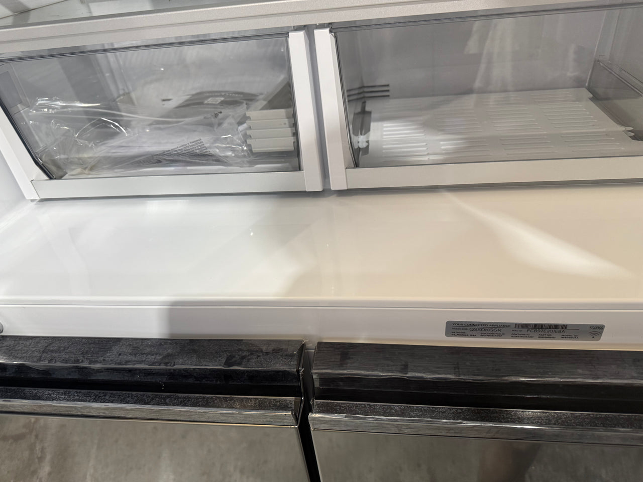 Factory second Fisher &amp; Paykel 538L Quad Door Refrigerator with Ice and Water Black Stainless Steel  Model: RF605QNUVB1 - Second Hand Appliances Geebung