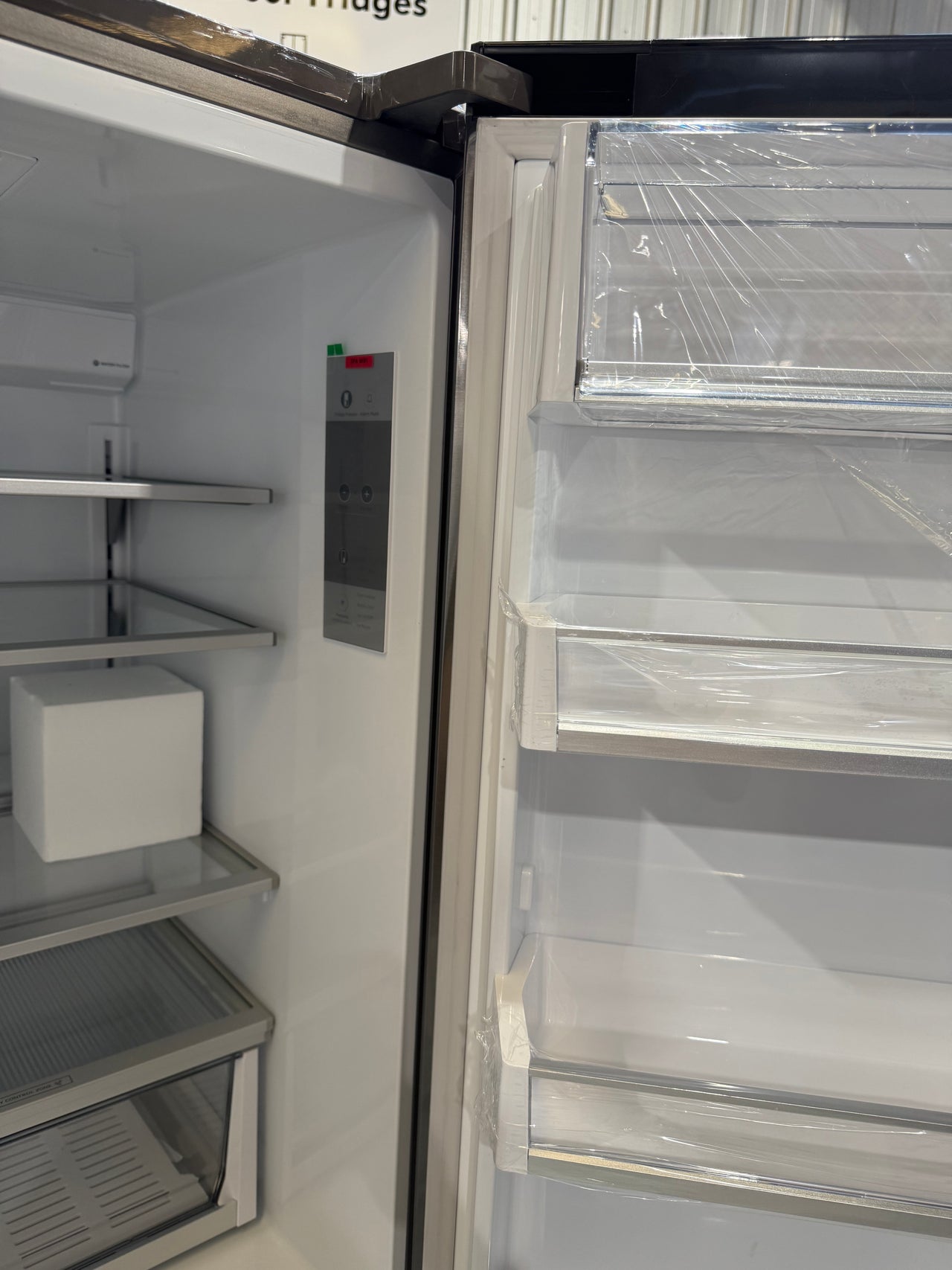 Factory second Fisher &amp; Paykel 538L Quad Door Refrigerator with Ice and Water Black Stainless Steel  Model: RF605QNUVB1 - Second Hand Appliances Geebung