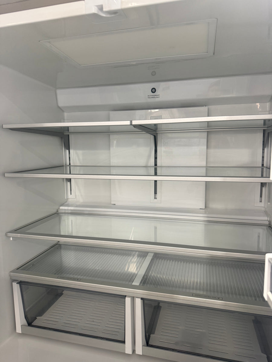 Factory second Fisher & Paykel 538L Series 7 Quad Door Refrigerator with Ice & Water – Black Stainless Steel (RF605QDUVB2) - Second Hand Appliances Geebung