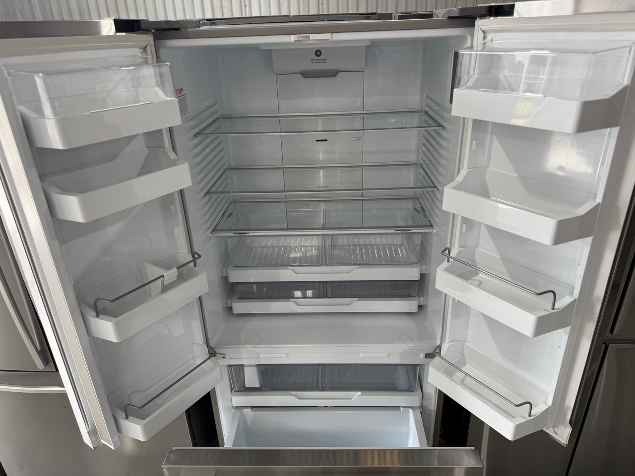 Factory second Fisher & Paykel 569L ActiveSmart French Door Fridge Ice and Water Model: RF610ADUX5 - Second Hand Appliances Geebung