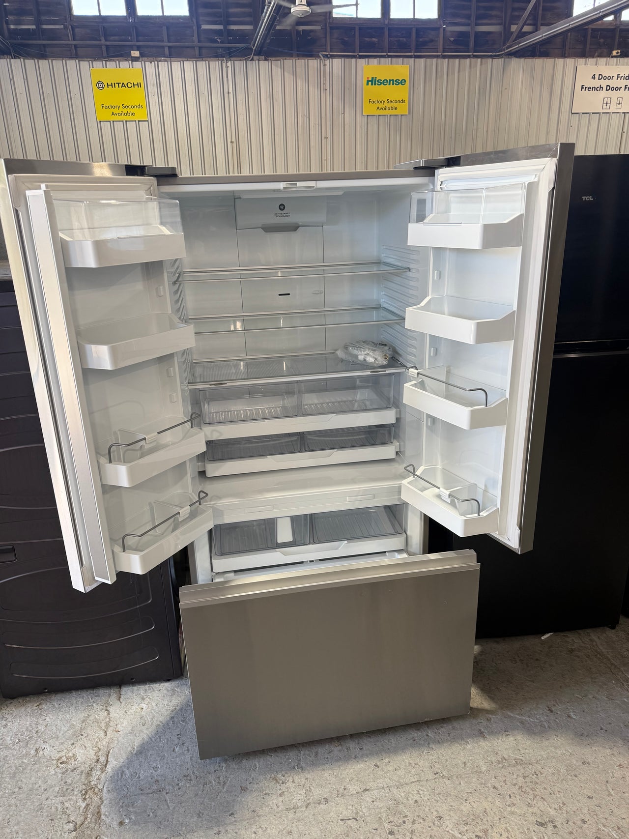 Factory second Fisher & Paykel 569L Freestanding French Door Fridge  Model: RF610ANUX5 - Second Hand Appliances Geebung