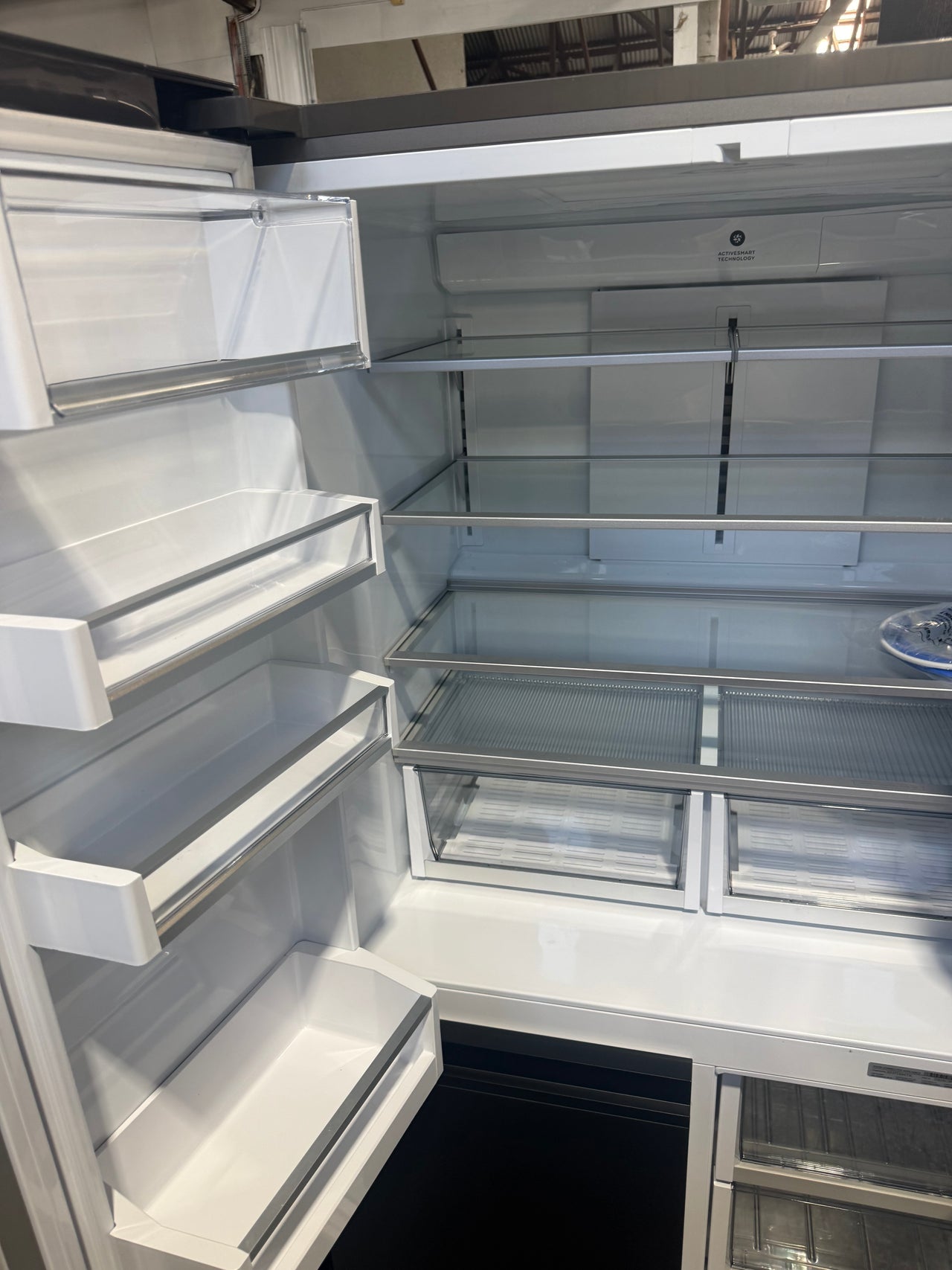 Factory second Fisher & Paykel 605L Quad Door Fridge – Black Glass - Second Hand Appliances Geebung