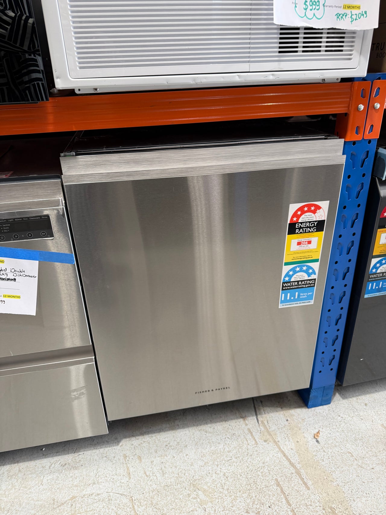 Factory second Fisher & Paykel 60cm Built-Under Dishwasher – DW60UNT4X2 - Second Hand Appliances Geebung