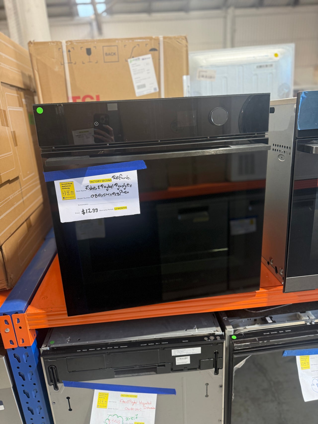 Factory second Fisher & Paykel 60cm Series 7 Minimal Pyrolytic Oven  Model: OB60SM11PLB1 - Second Hand Appliances Geebung