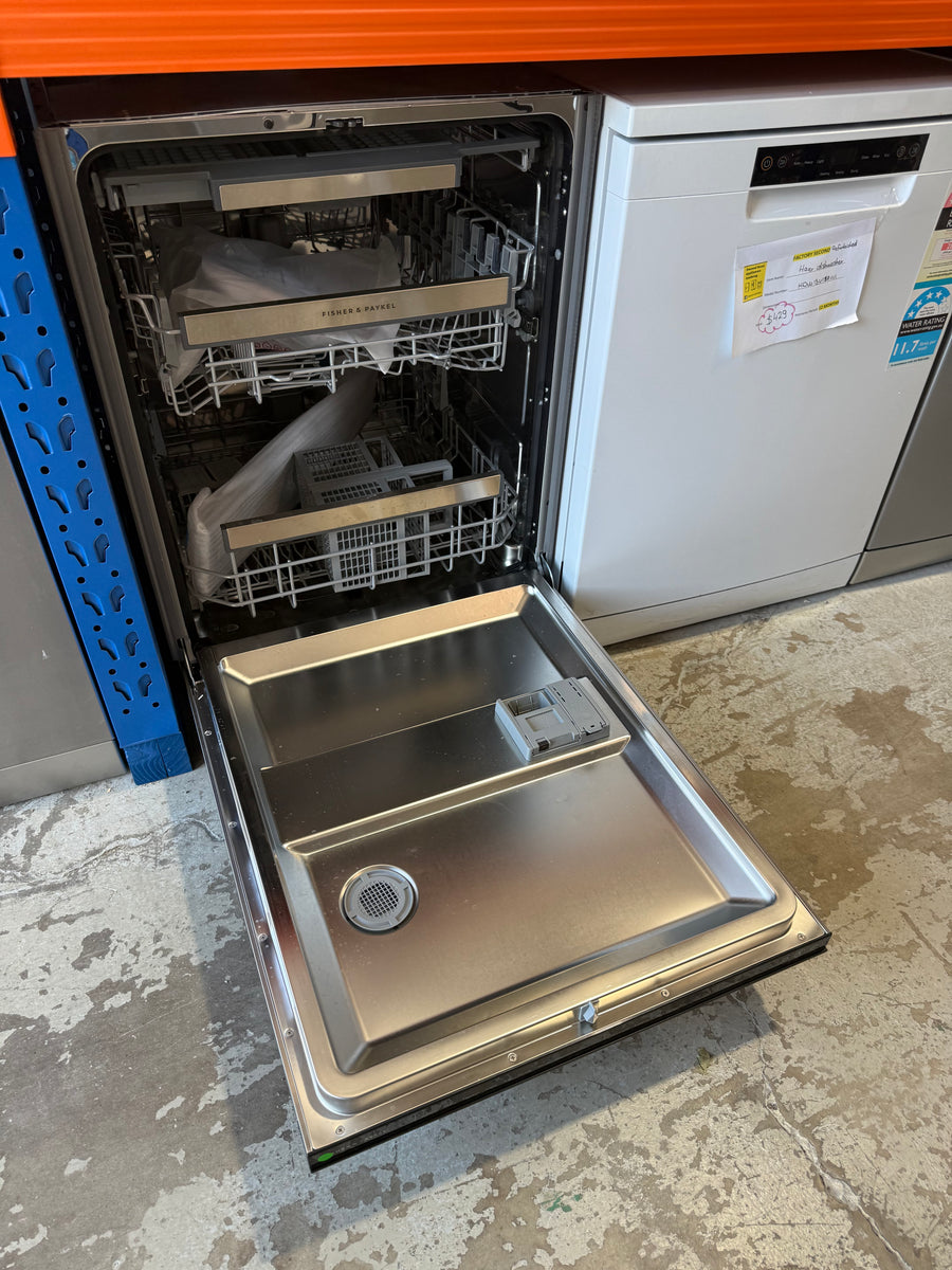 Factory second Fisher & Paykel 60cm Series 9 Tall Built-Under Dishwasher – Black Stainless Steel  DW60UNT4B2 - Second Hand Appliances Geebung