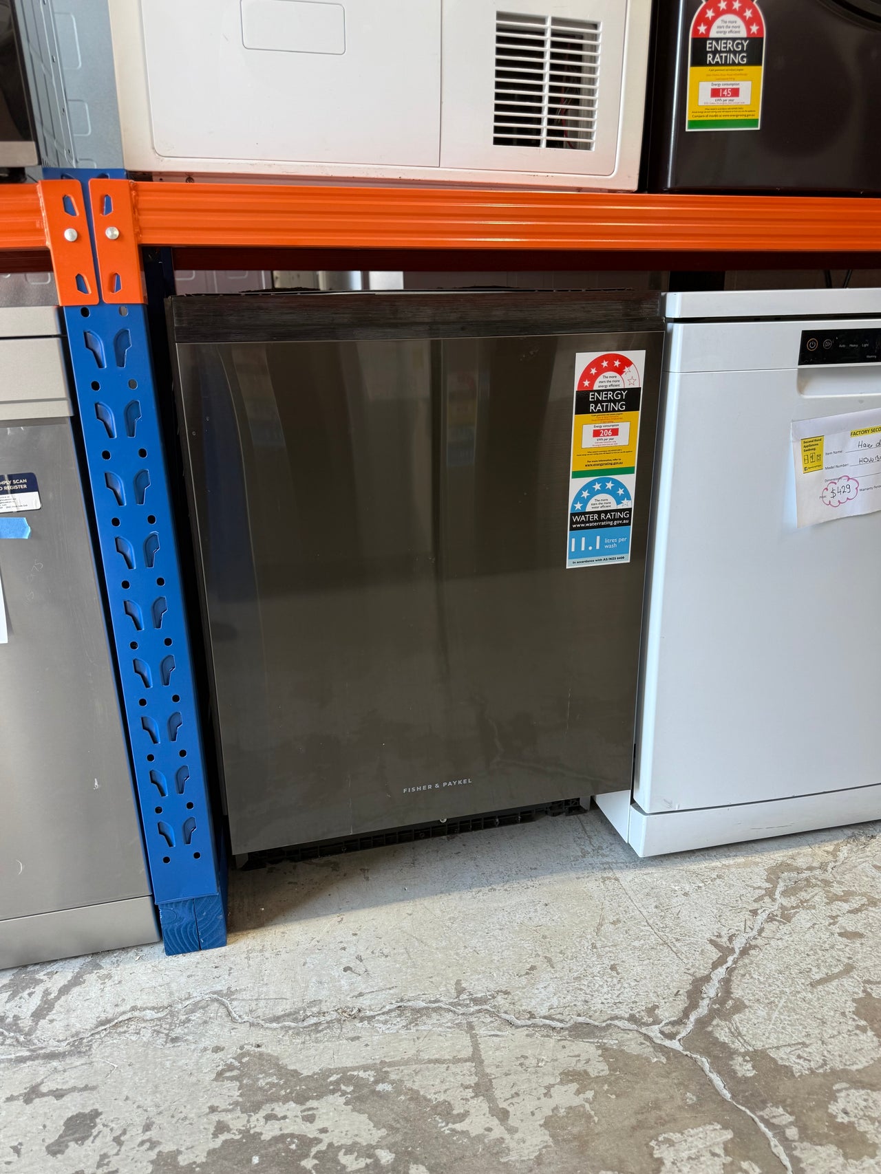 Factory second Fisher & Paykel 60cm Series 9 Tall Built-Under Dishwasher – Black Stainless Steel  DW60UNT4B2 - Second Hand Appliances Geebung