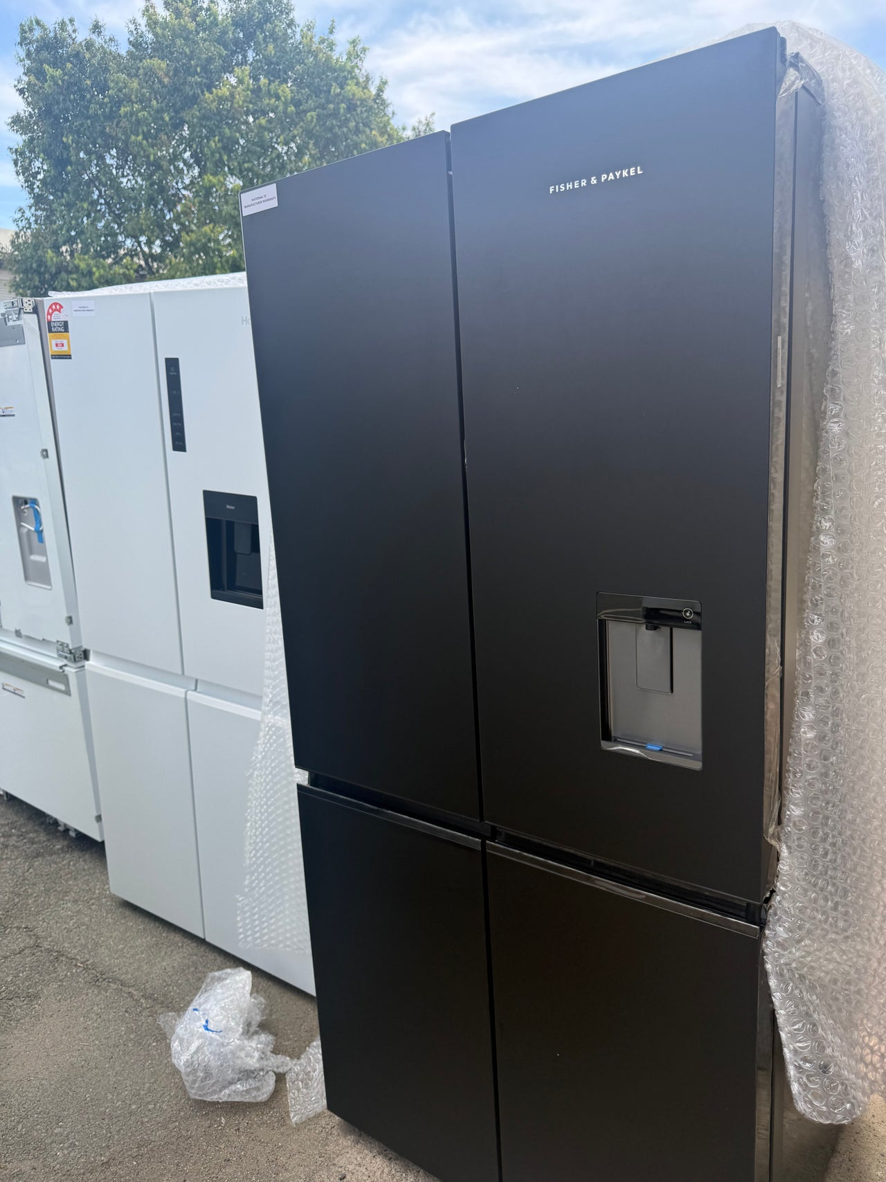 Buy Factory second Fisher &amp; Paykel 690L Quad Door Refrigerator – Matte Black Glass RF730QZUVB1(NAT) |  | [product_variant] | Second Hand Appliances Geebung Brisbane