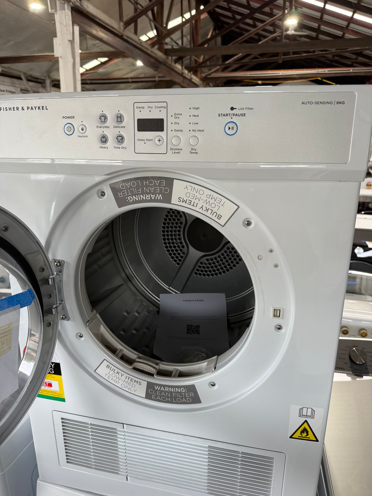 Factory second Fisher &Paykel 6kg Vented Dryer  Model: DE6060M2 - Second Hand Appliances Geebung