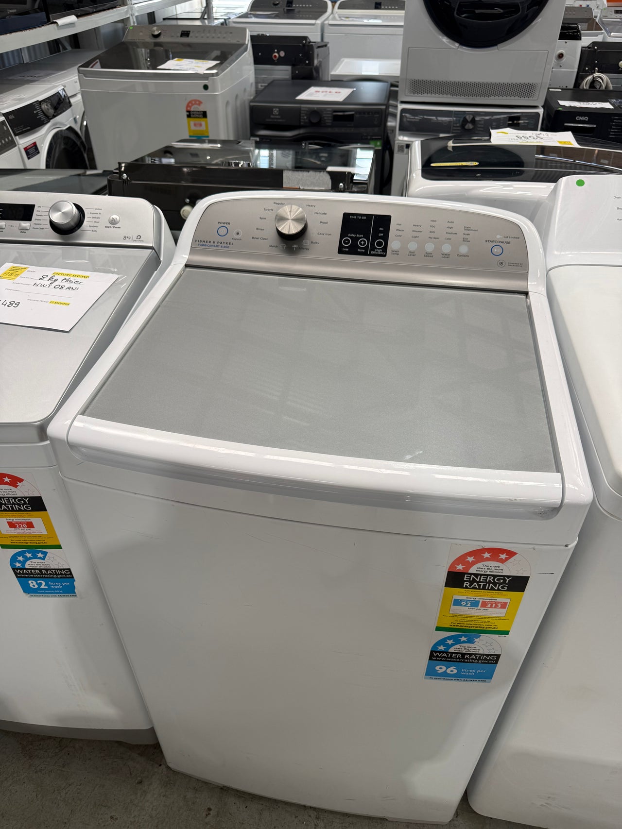 Factory second Fisher & Paykel 8.5kg Series 7 Top Load Washing Machine – White  WA8560P1 - Second Hand Appliances Geebung