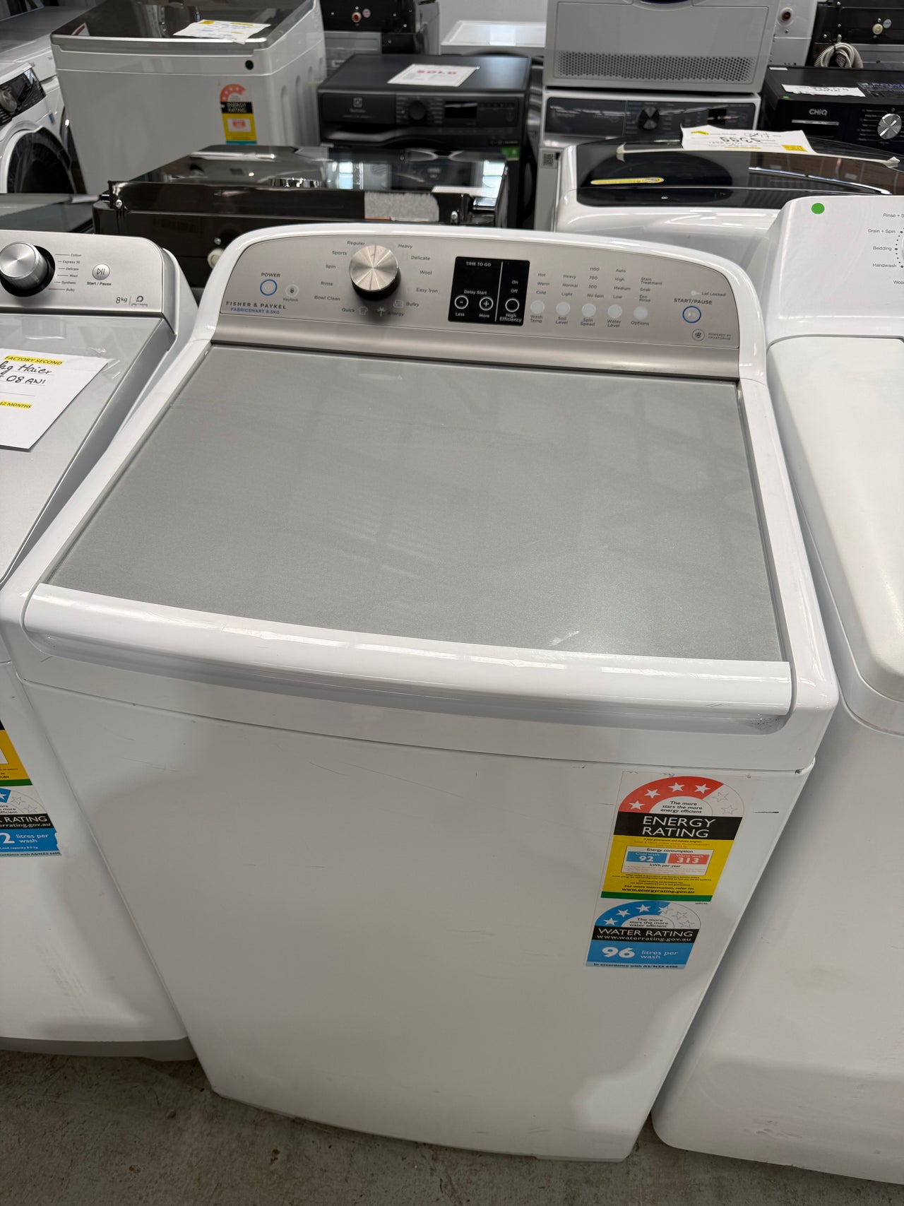 Factory second Fisher & Paykel 8.5kg Series 7 Top Load Washing Machine – White  WA8560P1 - Second Hand Appliances Geebung