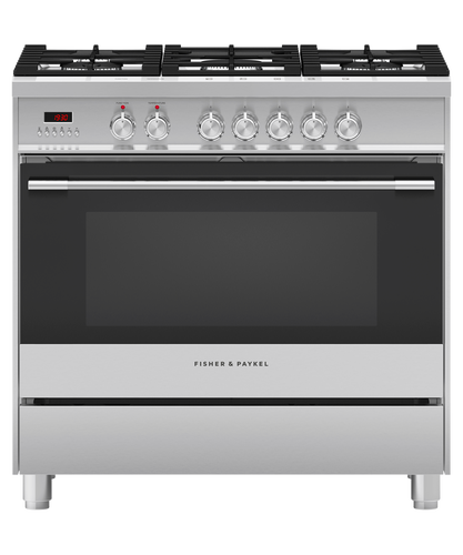 Factory second Fisher & Paykel 90cm Dual Fuel Freestanding Cooker – OR90SCG1X1 - Second Hand Appliances Geebung