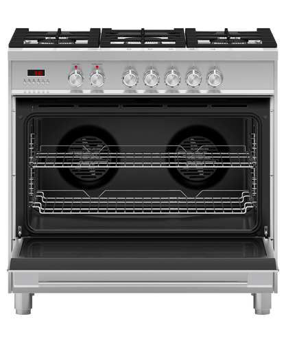 Factory second Fisher & Paykel 90cm Dual Fuel Freestanding Cooker – OR90SCG1X1 - Second Hand Appliances Geebung