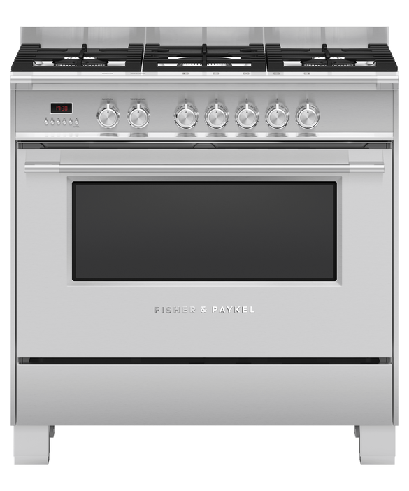 Factory second Fisher & Paykel 90cm Freestanding Dual Fuel Cooker OR90SCG2X1 - Second Hand Appliances Geebung
