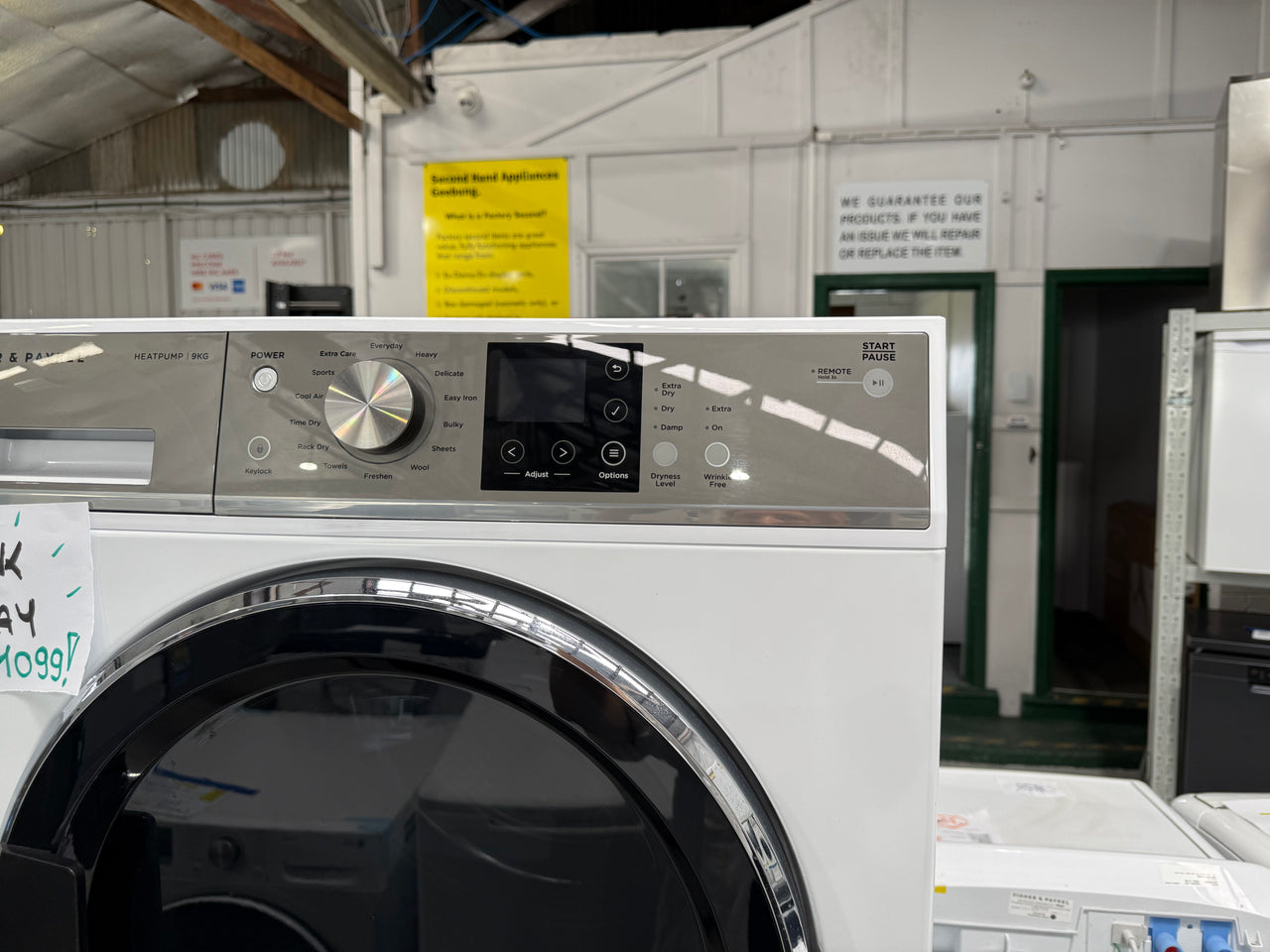 Factory second Fisher & Paykel 9kg Heat Pump Condensing Dryer Model: DH9060C1 - Second Hand Appliances Geebung