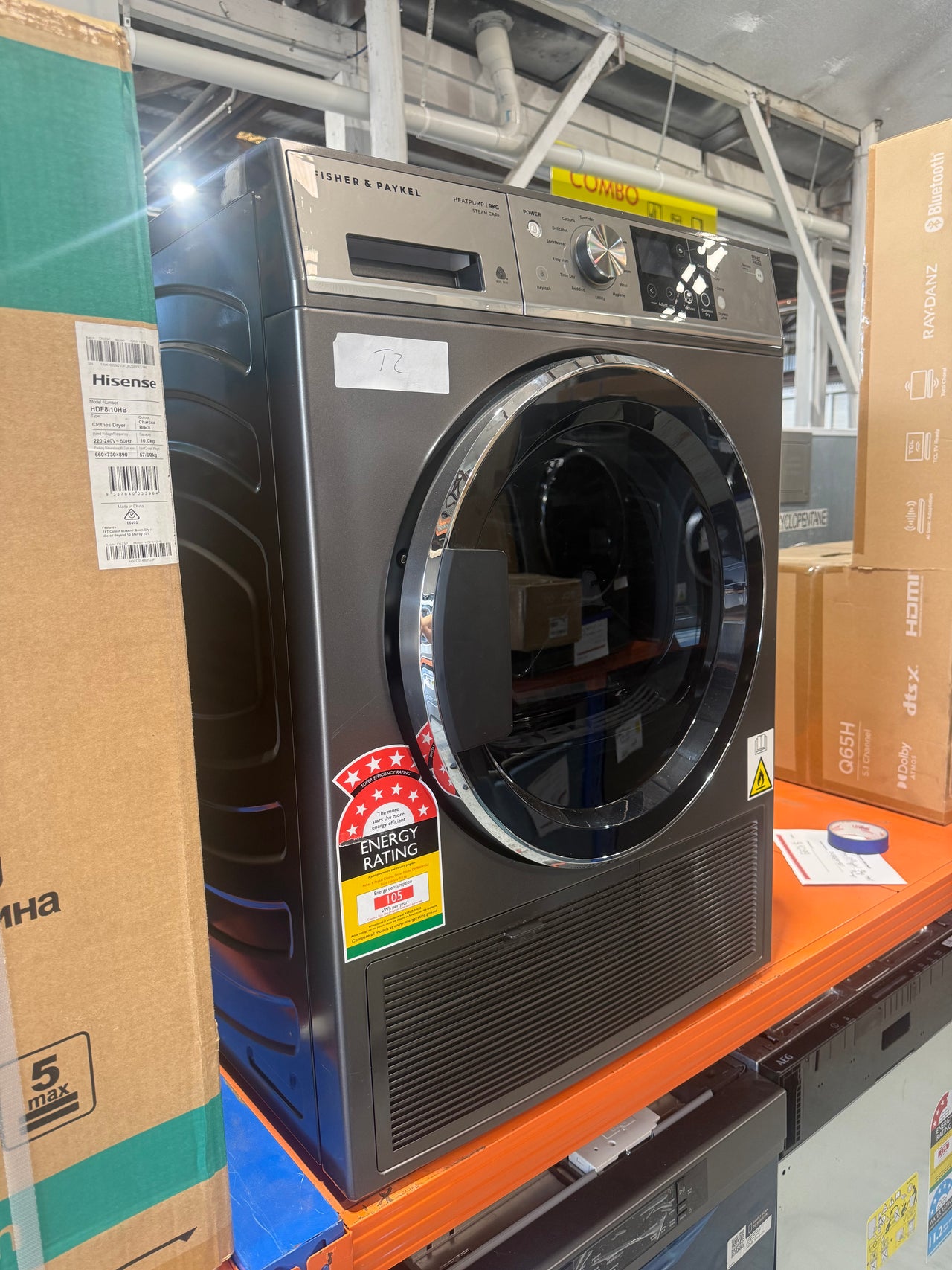 Factory second Fisher & Paykel 9kg Heat Pump Dryer – Graphite | DH9060FSG1 - Second Hand Appliances Geebung