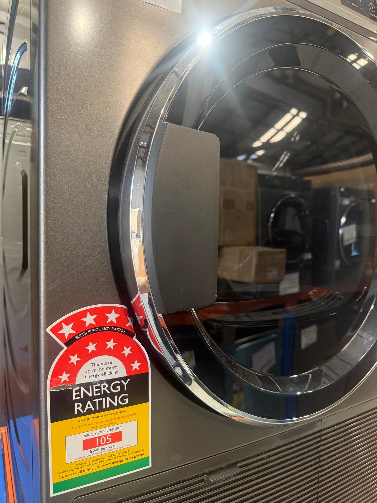 Factory second Fisher & Paykel 9kg Heat Pump Dryer – Graphite | DH9060FSG1 - Second Hand Appliances Geebung
