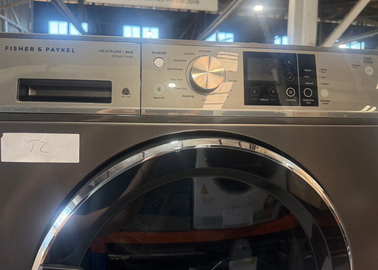 Factory second Fisher & Paykel 9kg Heat Pump Dryer – Graphite | DH9060FSG1 - Second Hand Appliances Geebung