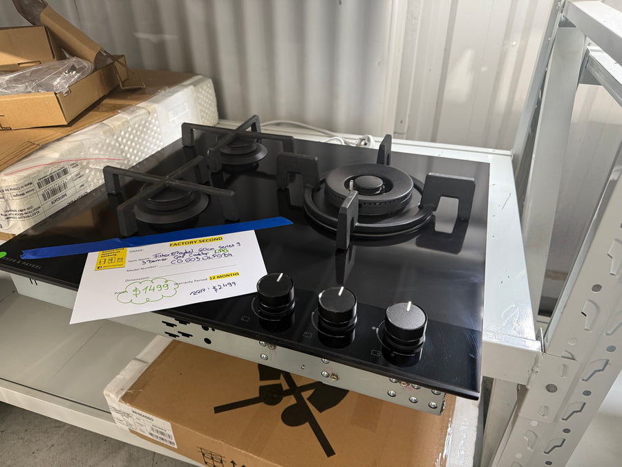 Factory second Fisher & Paykel CG603DLPGB4 – 60 cm LPG Gas Cooktop (Glass Surface) - Second Hand Appliances Geebung