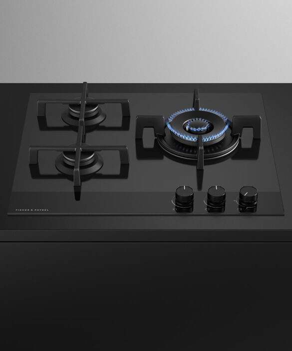 Factory second Fisher & Paykel CG603DLPGB4 – 60 cm LPG Gas Cooktop (Glass Surface) - Second Hand Appliances Geebung