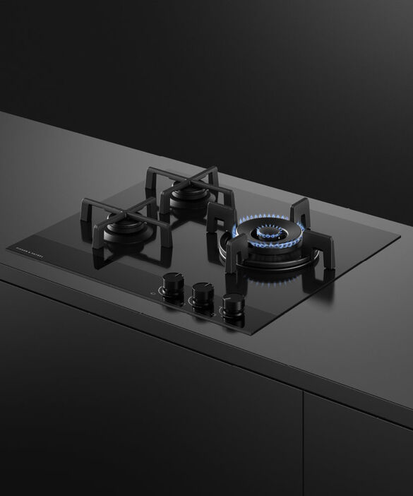 Factory second Fisher & Paykel CG603DLPGB4 – 60 cm LPG Gas Cooktop (Glass Surface) - Second Hand Appliances Geebung