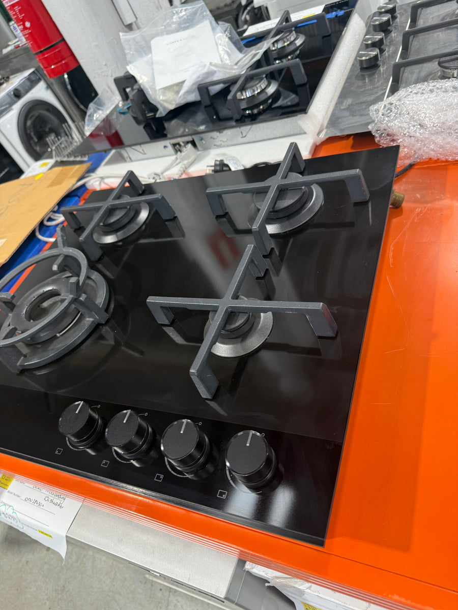 Factory second Fisher & Paykel CG604DNGGB4 – 60cm Series 9 Gas on Glass Cooktop (Natural Gas) - Second Hand Appliances Geebung