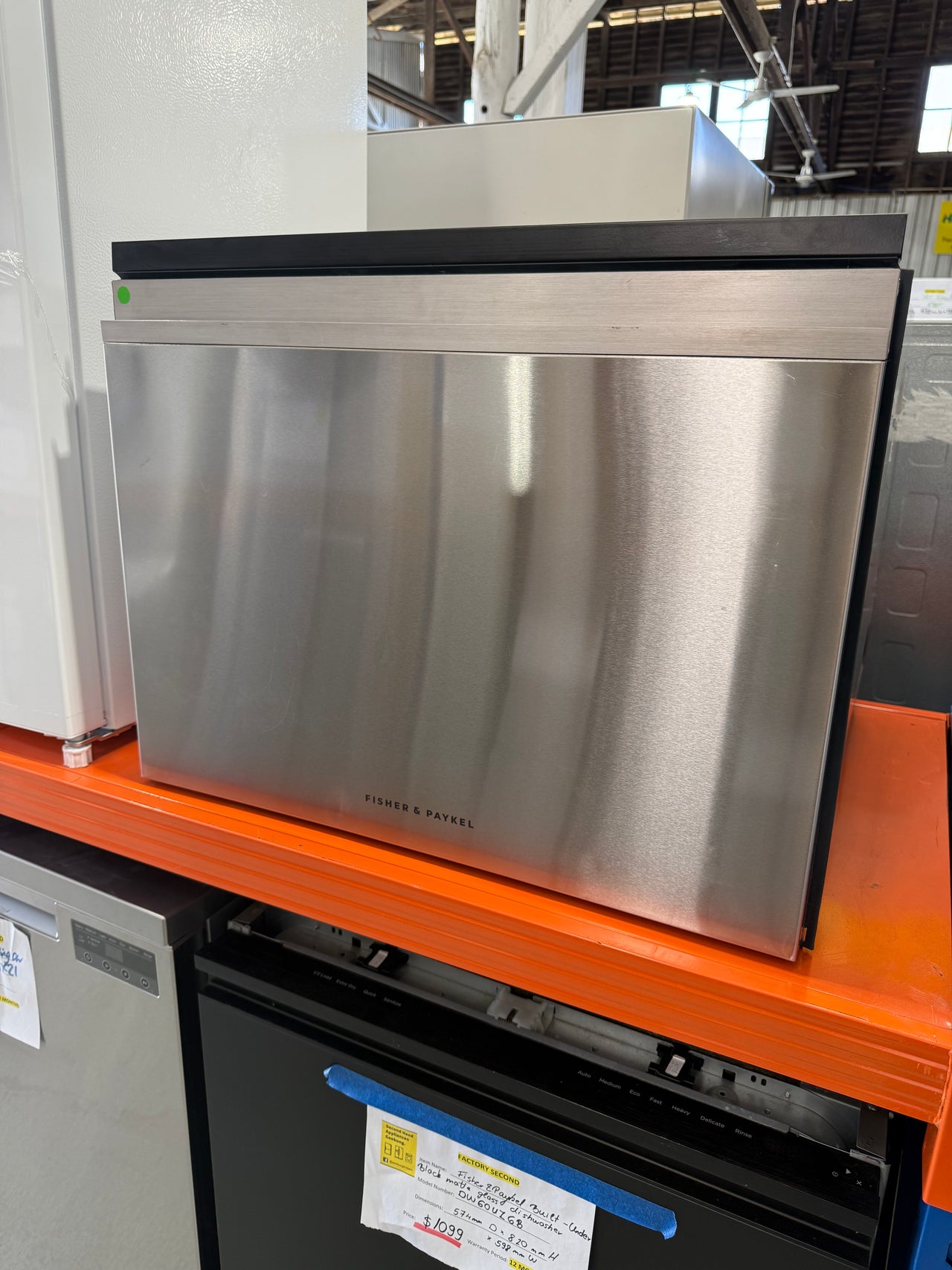 Factory second Fisher & Paykel DD60ST4NX9 Series 9, Contemporary Tall Single DishDrawer™ Dishwasher - Second Hand Appliances Geebung