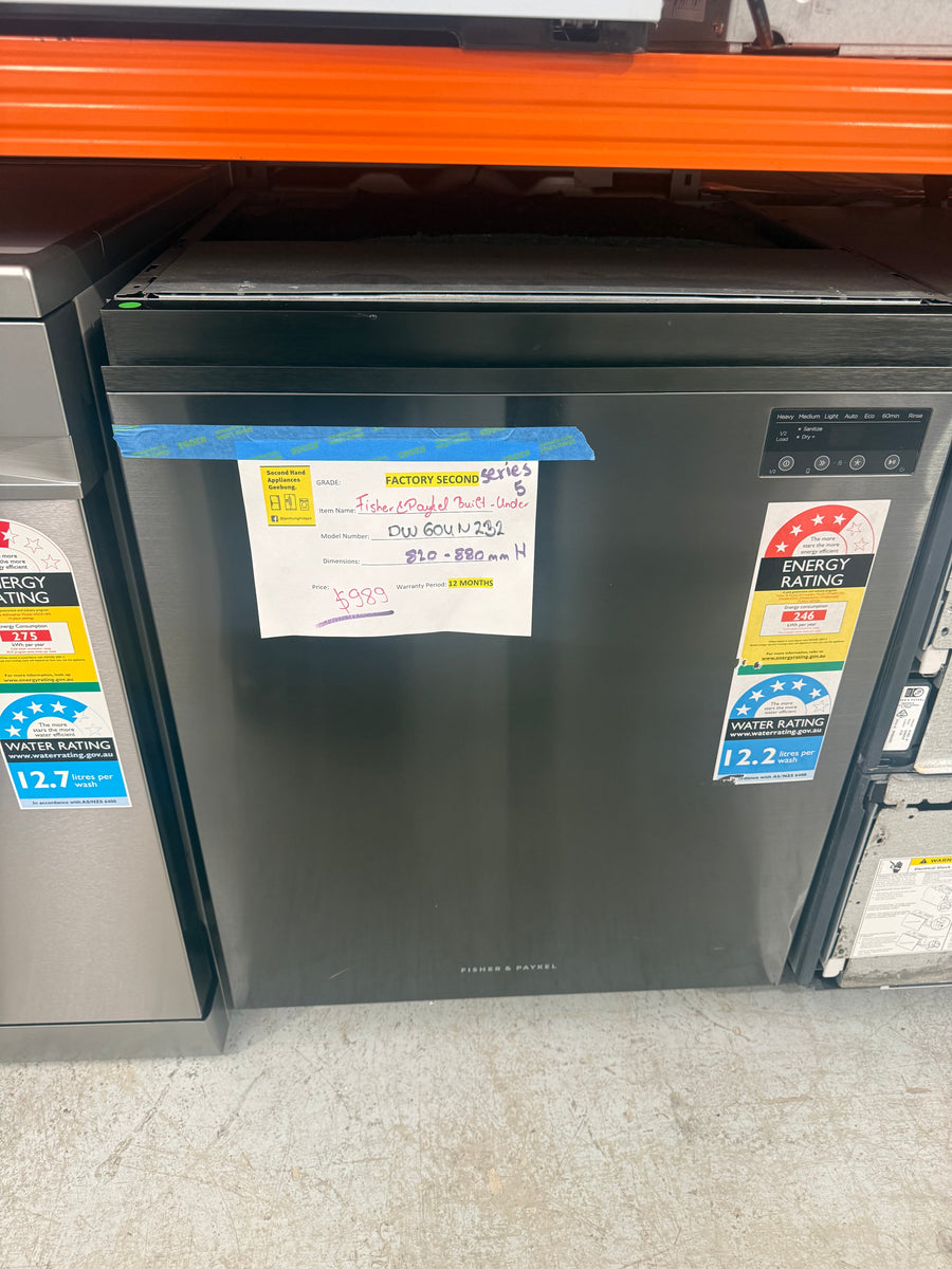 Factory second Fisher & Paykel DW60UN2B2 60cm built-under dishwasher - Second Hand Appliances Geebung