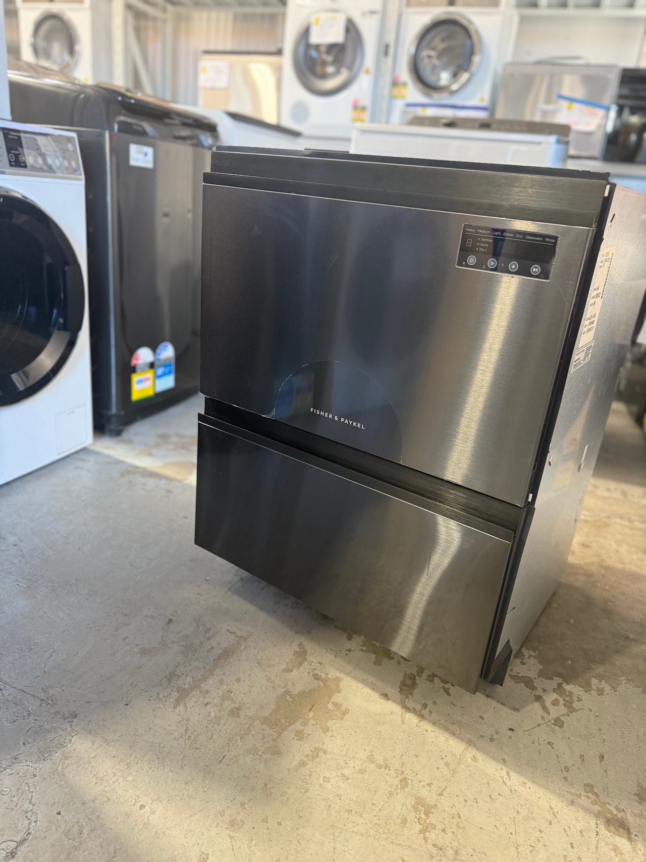 Buy Factory second Fisher & Paykel Double DishDrawer Dishwasher Black Stainless Steel Model: DD60D2NB9 |  | [product_variant] | Second Hand Appliances Geebung Brisbane