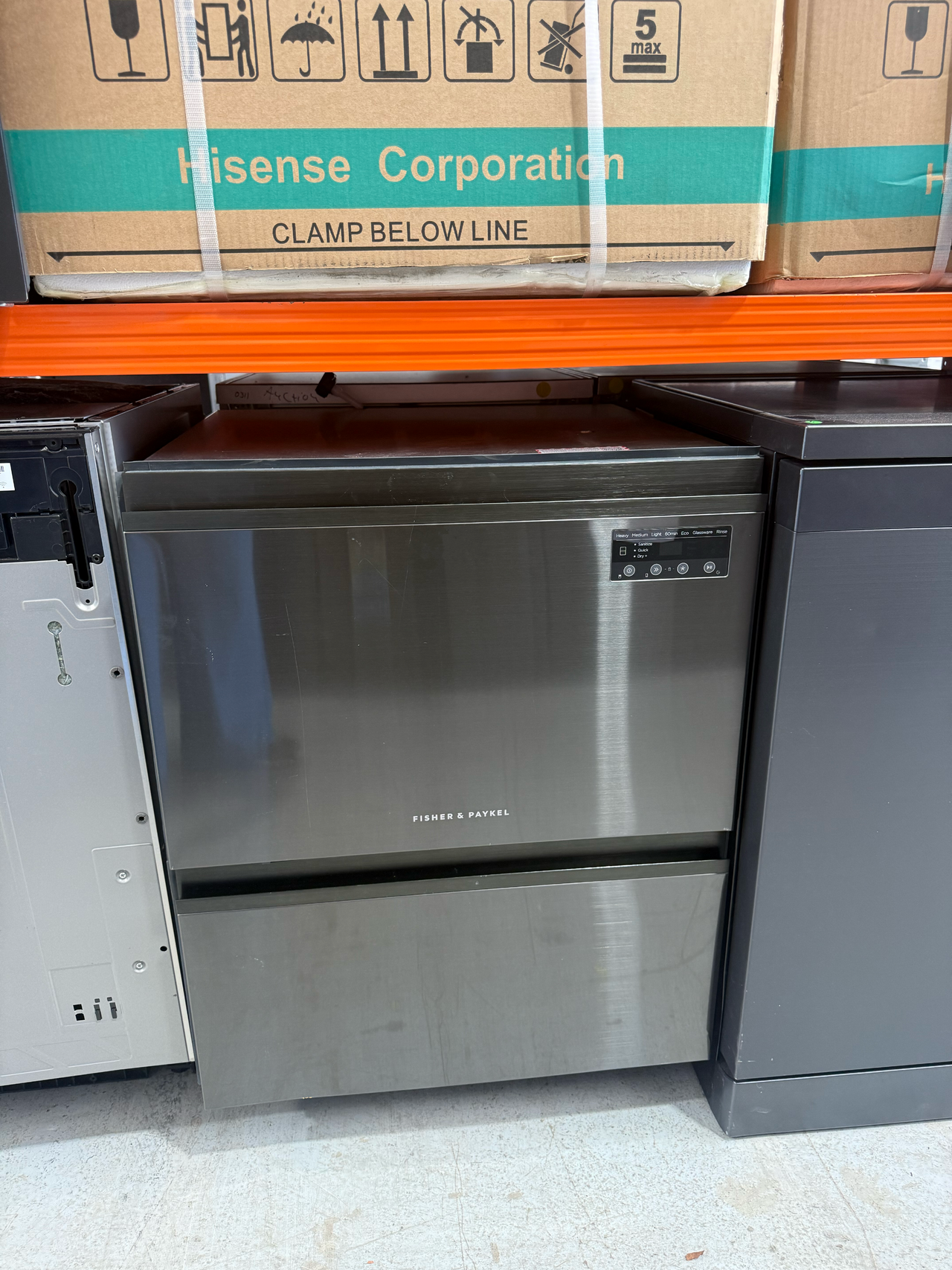 Factory second Fisher & Paykel Double DishDrawer Dishwasher Black Stainless Steel Model: DD60D2NB9 - Second Hand Appliances Geebung