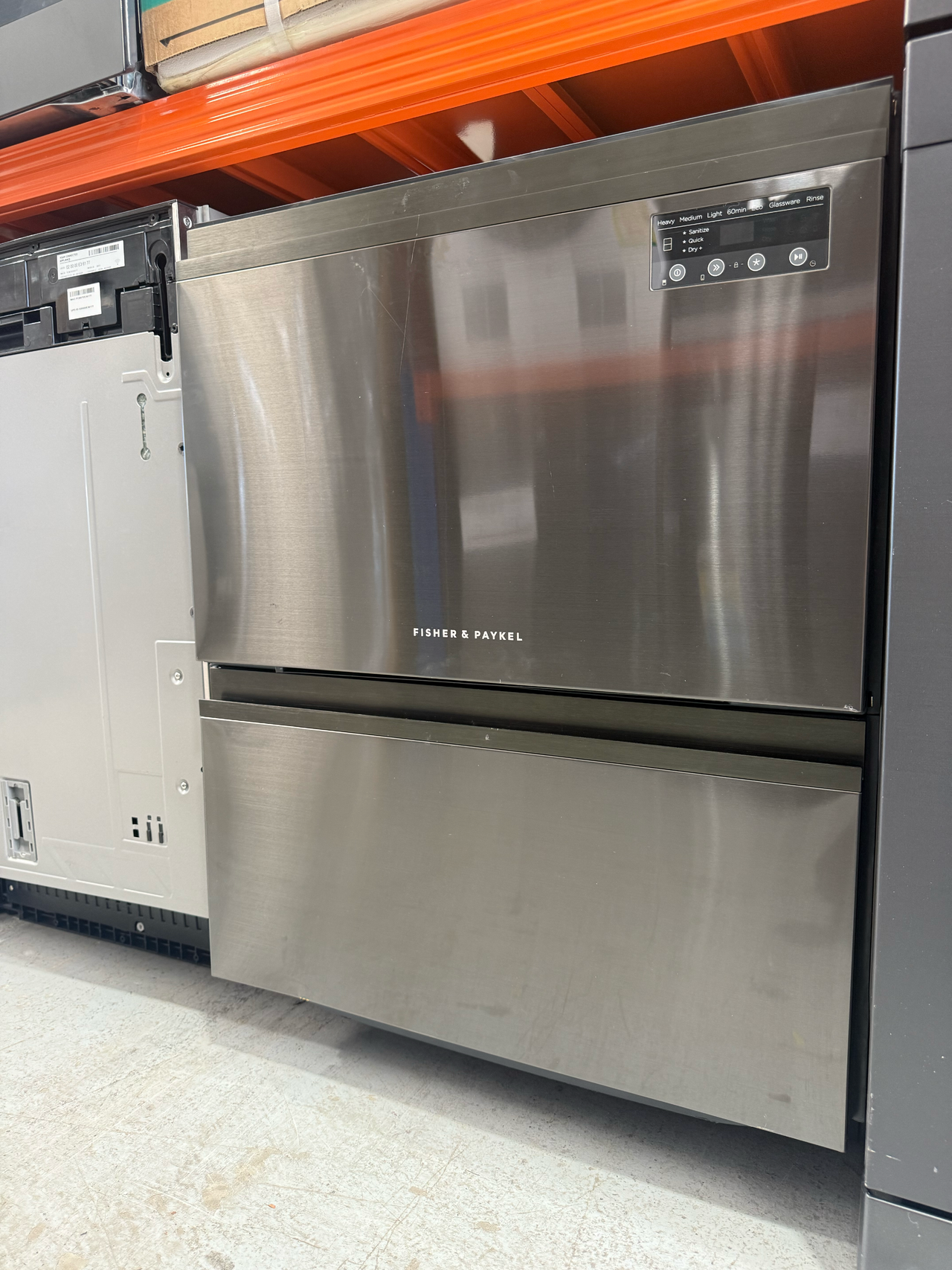 Factory second Fisher & Paykel Double DishDrawer Dishwasher Black Stainless Steel Model: DD60D2NB9 - Second Hand Appliances Geebung