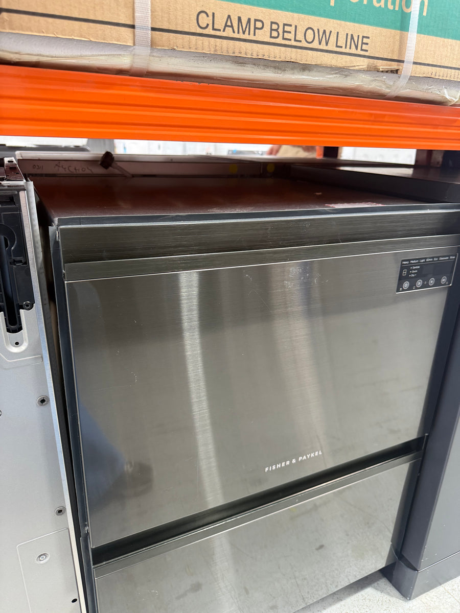 Factory second Fisher & Paykel Double DishDrawer Dishwasher Black Stainless Steel Model: DD60D2NB9 - Second Hand Appliances Geebung